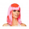 Peruka BOB, neonowo różowe włosy