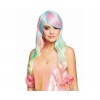 Peruka HEAVEN, falowane tęczowe włosy