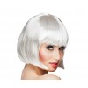 Peruka Biały bob z grzywką