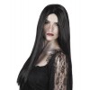 Peruka Długa Czarna Czarownicy Wednesday Morticia