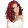 Peruka Długie Czerwone Ogniste Loki