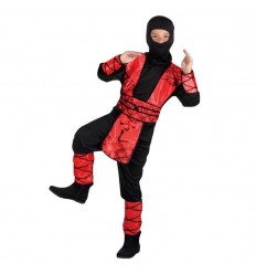Strój Ninja Czarno Czerwony GO
