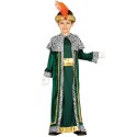 Strój Król Baltazar Zielony Super Szata z czapką koroną Jasełka 3 Króli