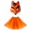 Zestaw Strój Lisa Liska Tutu Pomarańczowa 40 cm Maska PVC 2 el