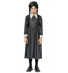 STRÓJ DLA DZIECI GOTYCKA UCZENNICA SUKIENKA W GROSZKI, HALLOWEEN PRZEBRANIE