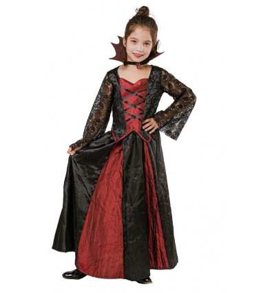 STRÓJ GOTYCKIEJ WAMPIRZYCY DLA DZIEWCZYNKI, BAL HALLOWEEN