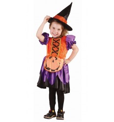 Strój dla dzieci Czarownica Dynia, rozm. 92/104 cm Halloween