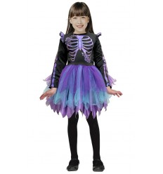 Strój dla dzieci Fioletowy Kościotrup Halloween