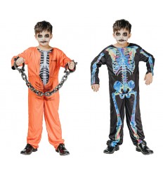 Strój dla dzieci Więzienny Kościotrup Dwustronny Halloween