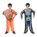 Strój dla dzieci Więzienny Kościotrup Dwustronny Halloween