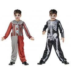 Strój dla dzieci Kościotrup Dwustronny w Czaszki  Halloween