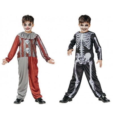 Strój dla dzieci Kościotrup Dwustronny w Czaszki  Halloween