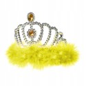 DIADEM ŻÓŁTY Z PUSZKIEM BELLA KSIĘŻNICZKA