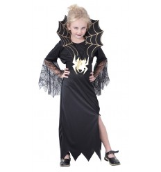 STRÓJ CZARNEJ WDOWY DLA DZIEWCZYNKI, HALLOWEEN