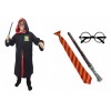 Zestaw Strój Harry Czarodziej Okulary Krawat Różdżka 4 el