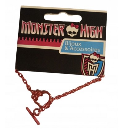 Bransoletka różowa z czaszką Monster High WYPRZEDAŻ