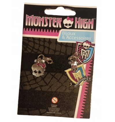 Zestaw wisiorków czaszka i herb Monster High WYPRZEDAŻ