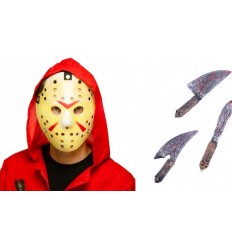Zestaw Jason Piątek Trzynastego Maska Nóż 2 el Dla Dorosłych Halloween