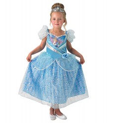 Strój  Disney Księżniczka Kopciuszek Shimmer  + Tiara 5-6 lat 110-116 cm