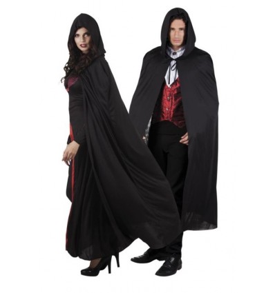 Peleryna z Kapturem Czarna Dla Dorosłych Rozmiar uniwersalny