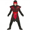 Strój Ninja Czarno Czerwony 7/9 lat 125-135 WYPRZEDAŻ