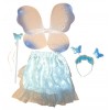 Strój "MOTYLEK BŁĘKITNY" SPÓDNICA SKRZYDŁA OPASKA RÓŻDŻKA WYPRZEDAŻ