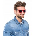 Pikselowe Okulary Imprezowe 8 bit Pixel - Czerwone WYPRZEDAŻ