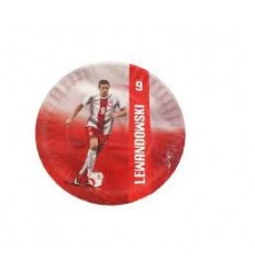 TALERZYKI KIBICA PAPIEROWE-LEWANDOWSKI 18 CM-6 SZTUK WYPRZEDAŻ