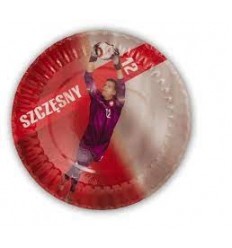 TALERZYKI KIBICA PAPIEROWE-SZCZĘSNY 18 CM-6 SZTUK WYPRZEDAŻ