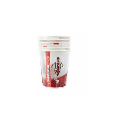 KUBKI PAPIEROWE LEWANDOWSKI 6 SZT. PZPN 270 ML WYPRZEDAŻ