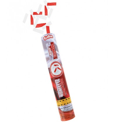 KONFETTI WYSTRZAŁOWE 30 CM BIAŁO/CZERWONE WYPRZEDAŻ
