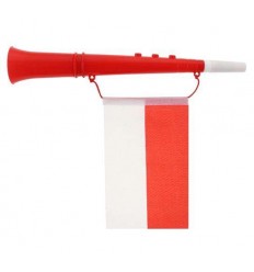 Trąbka Kibica z Flagą, 36 cm, 1 szt WYPRZEDAŻ