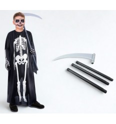 Zestaw Strój Szkielet Kościotrup Kosa Składana 2 el HALLOWEEN