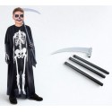 Zestaw Strój Szkielet Kościotrup Kosa Składana 2 el HALLOWEEN