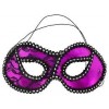Maska Wenecka Dama z Koronką, Fioletowa WYPRZEDAŻ