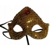 MASKA NA OCZY Z CEKINAMI I KAMIENIEM ZŁOTA WYPRZEDAŻ