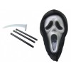 Zestaw Upiór Krzyk Halloween Maska Kosa Składana 2 el