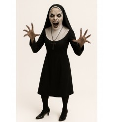 Zestaw Strój Zakonnica rozmiar M z Maska 2 el HORROR HALLOWEEN OBECNOŚĆ