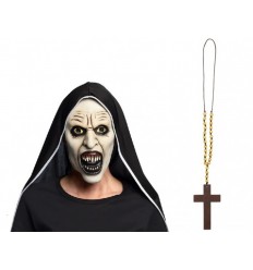 Zestaw Zakonnica Maska Krzyż 2 el HALLOWEEN HORROR OBECNOŚĆ