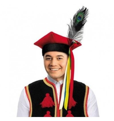 CZAPKA KRAKUSKA Z PIÓRKIEM ROZ. L KRAKOWIAKA CZAPKA KRAKUSKA Z PIÓRKIEM ROZ. L KRAKOWIAKA