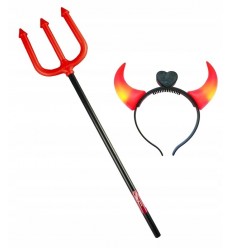 ZESTAW ROGI ŚWIECĄCE DIABŁA + WIDŁY DIABEŁ