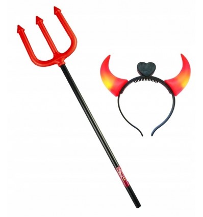 ZESTAW ROGI ŚWIECĄCE DIABŁA + WIDŁY DIABEŁ