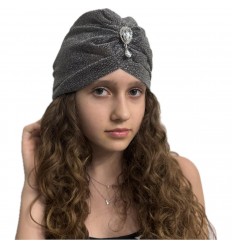 TURBAN SREBRNY LATA 20 Z KAMIENIEM ALLADYN