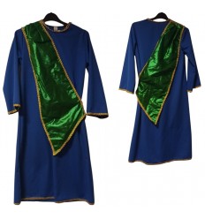 Strój Króla Niebiesko Zielony Trzech Króli rozmiar 128