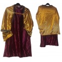 Strój Zestaw Bordowo Złoty  Króla Trzech Króli rozmiar 116