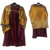 Strój Zestaw Bordowo Złoty  Króla Trzech Króli rozmiar 116