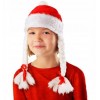 Czapka Mikołajowej Mikołajka z Warkoczami Święta