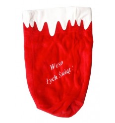 Worek Mikołaja z Weluru 58 x 39 cm Święta Boże Narodzenie