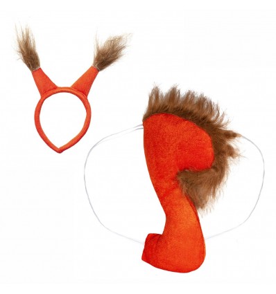 Zestaw Wiewiórki Kompletny, Opaska, Ogon Ruda Wiewióra ,Wiewiórka