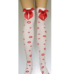 Pończochy Białe w Czerwone Usta WYPRZEDAŻ